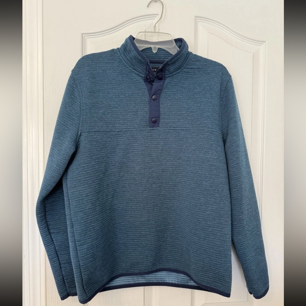 J. Crew Men's Quarter Zip Sweater in Blue